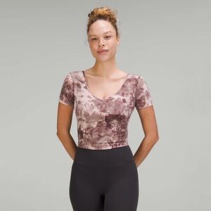 NWT Lululemon Align T-Shirt Diamond Dye Mink Berry Lunar Rock Shadow Grey 10